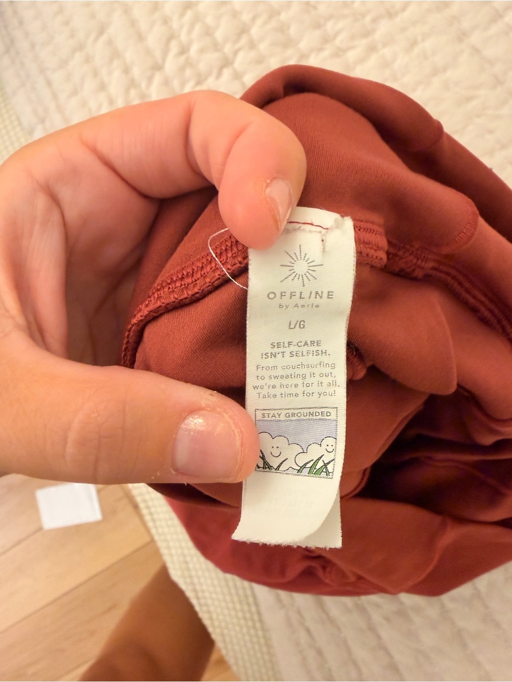 aerie Red Layered Athletic Shorts - Picture 4 of 5